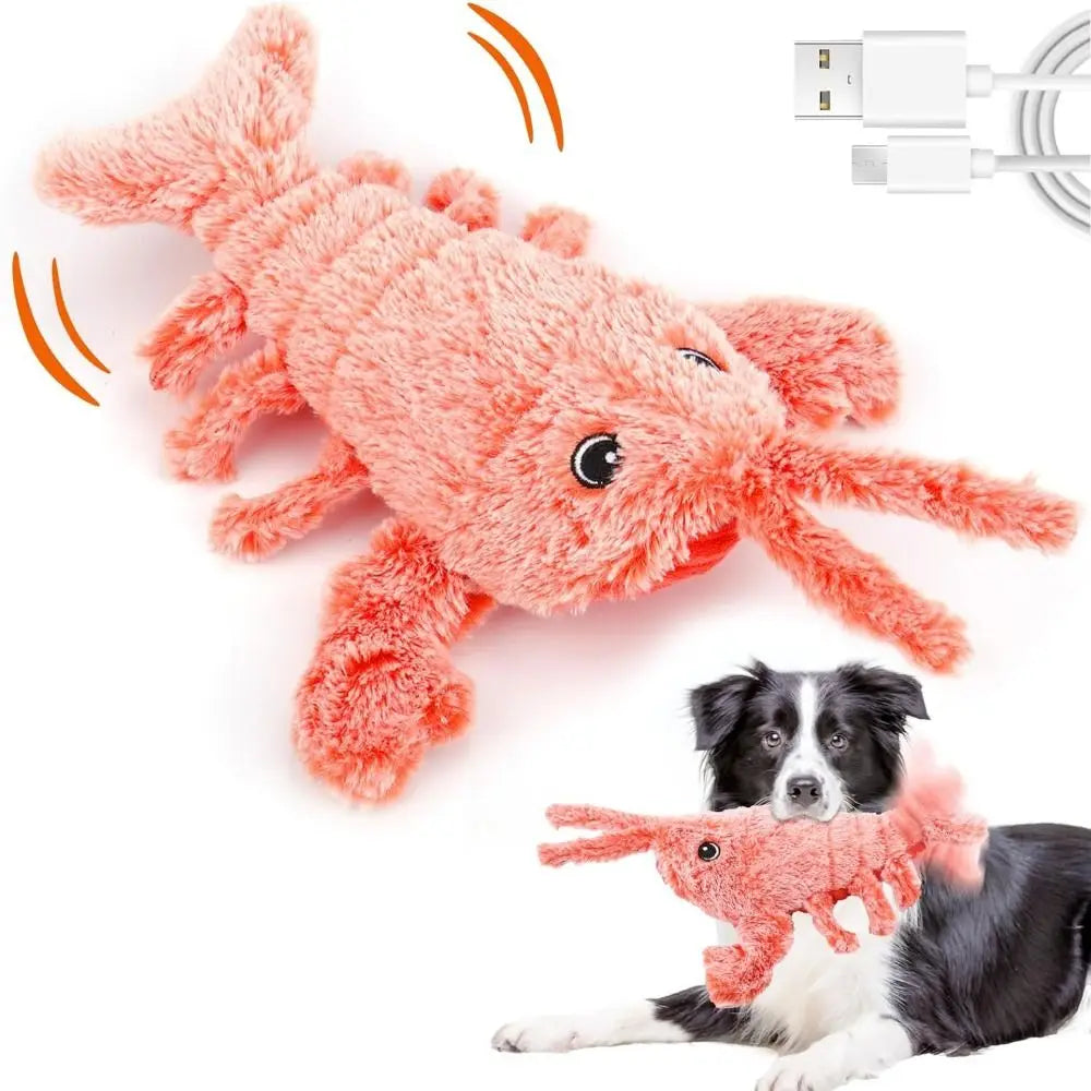 USB Electric Dancing Lobster Interactive Toy for Cats Dogs