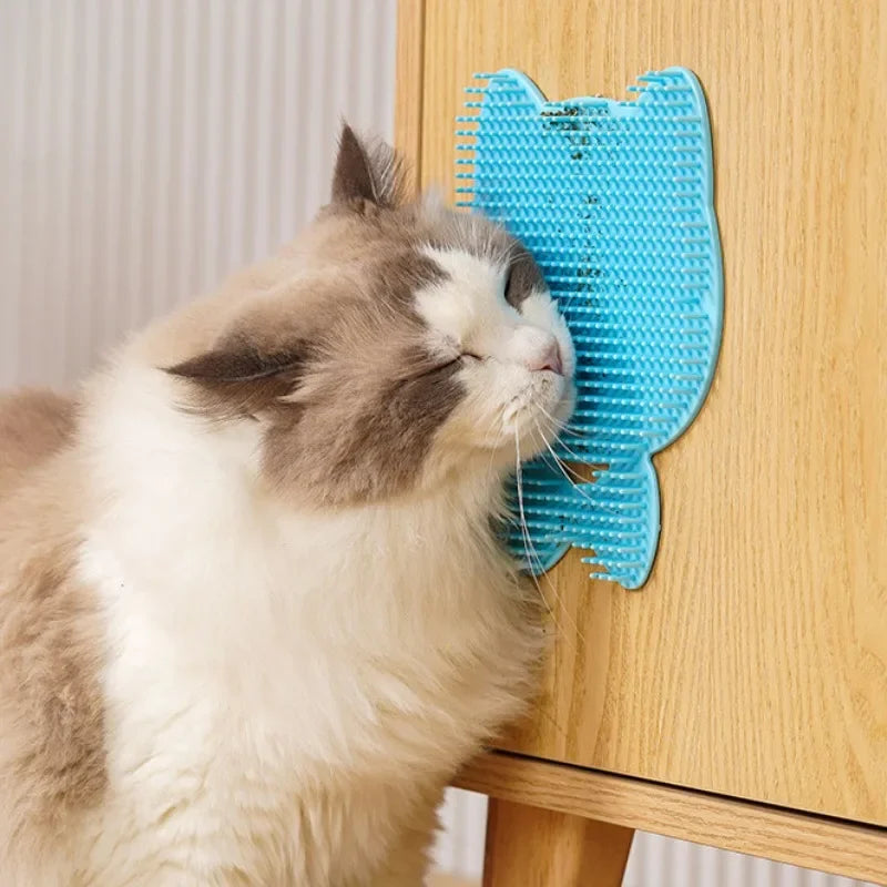 Cat Scratching Board with Self-Grooming Brush & Massage Comb