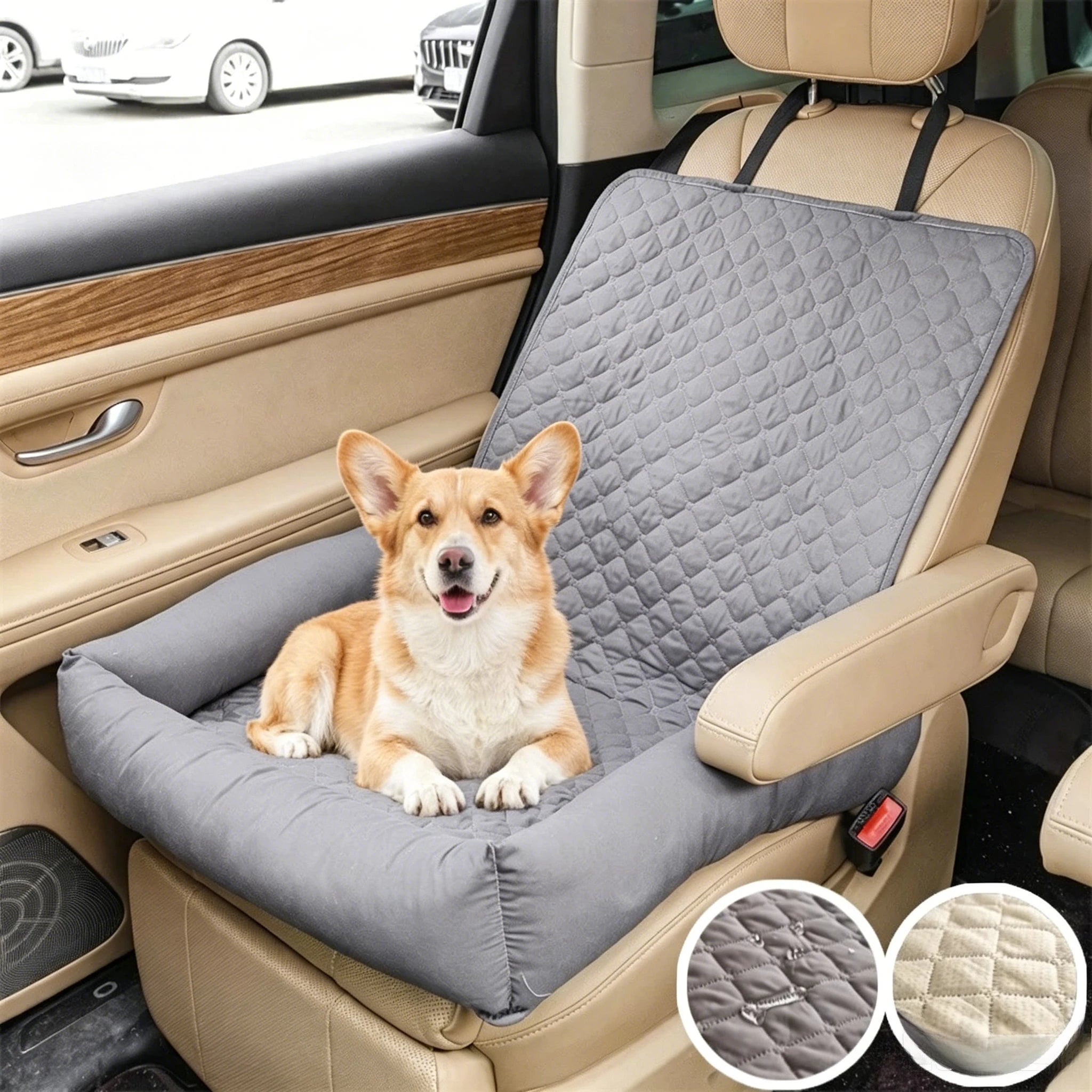 Dog Car Seat Bed Removable Washable Pet Travel Mat Accessory
