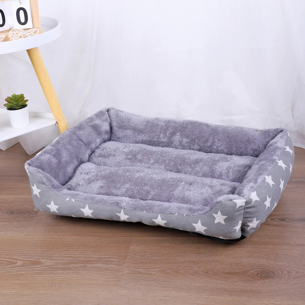 Plush Washable Dog Basket Bed for Small Large Dogs