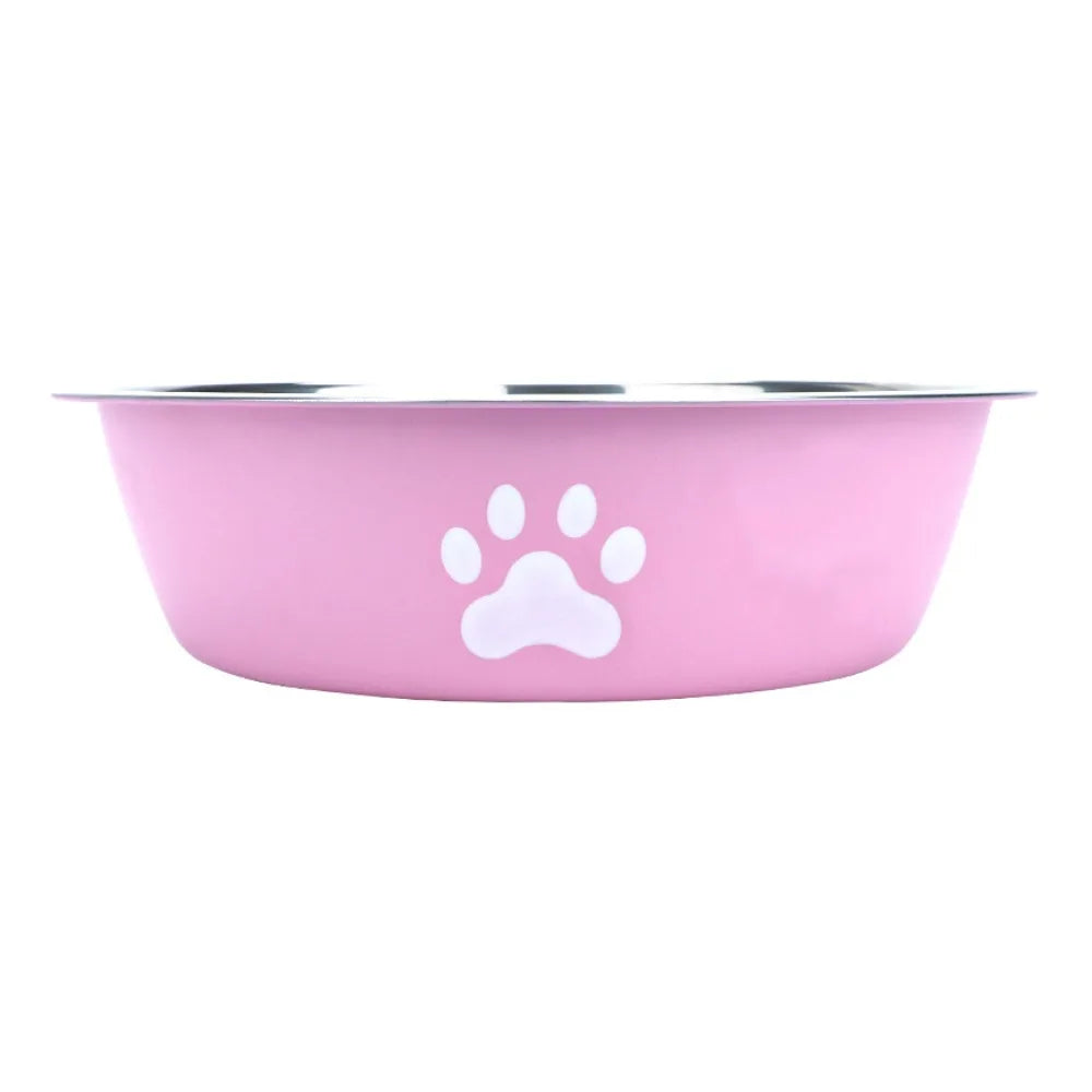 Large Anti-Slip Stainless Steel Double Dog Bowl
