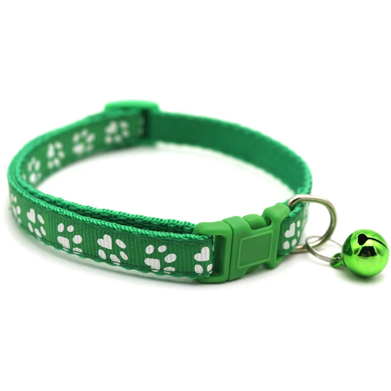 Adjustable Cat Collar Bell Necklace Kitten Puppy Colorful