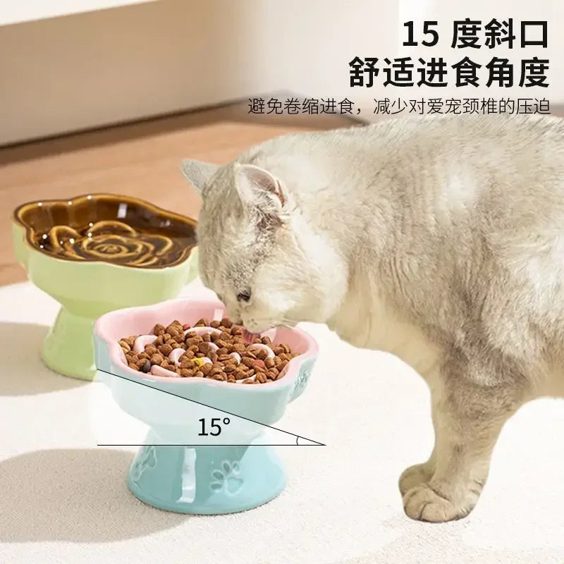 Ceramic Slow Feeder Bowl Anti-Choking Pets
