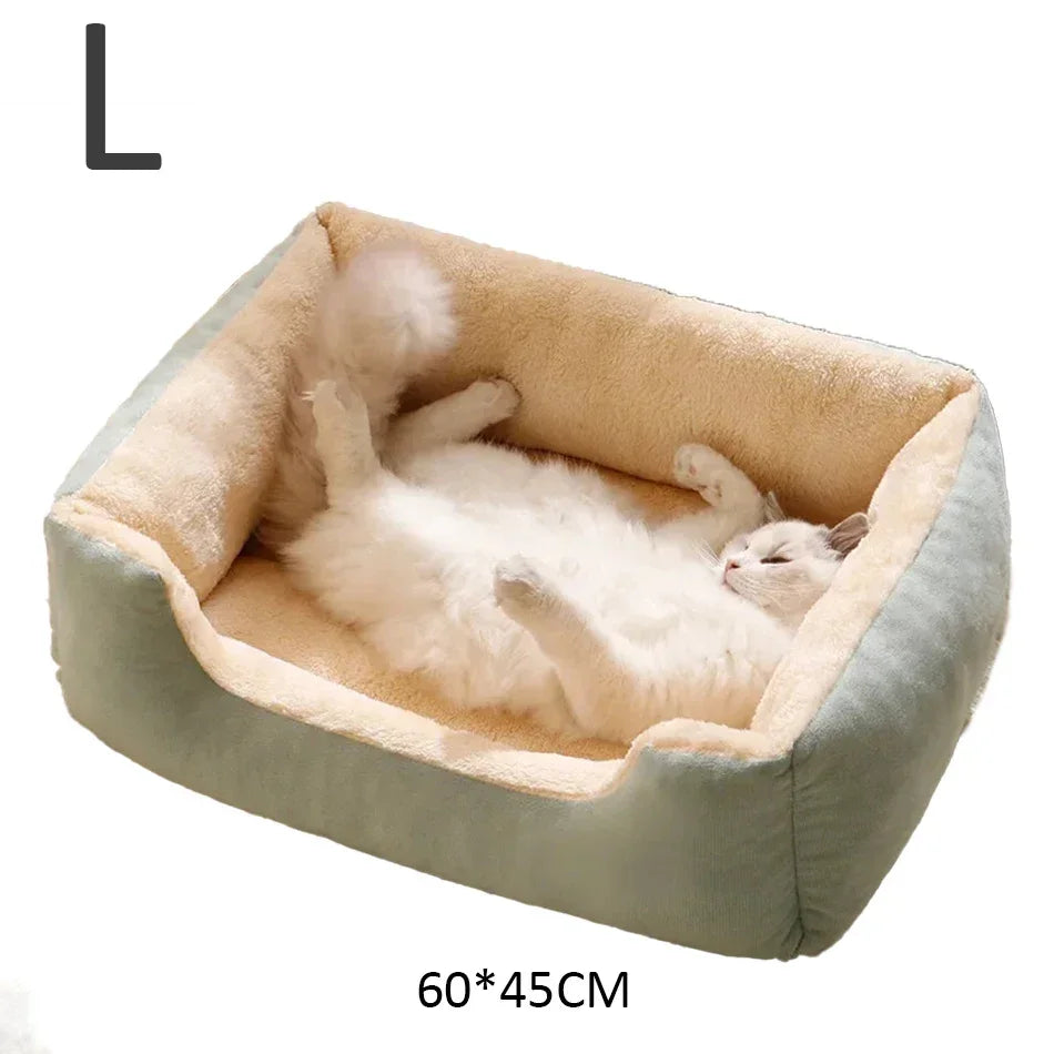 Cat Kitten Basket Bed – Cozy Pet House Habitat