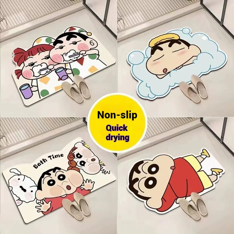 Quick-Drying Cartoon Anime Soft Shower Room Bath Mat