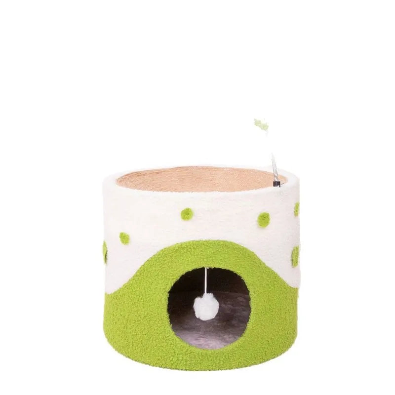 Sisal Barrel Cat Scratcher House - Large Durable Scratch-Proof Pet Toy