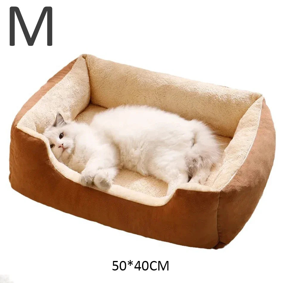 Cat Kitten Basket Bed – Cozy Pet House Habitat