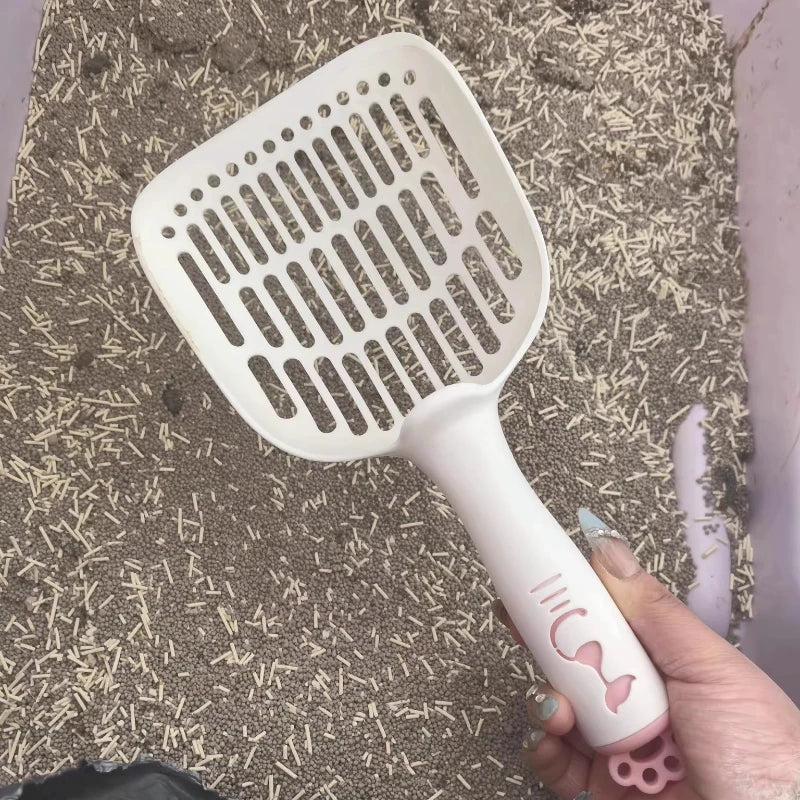 Cat Litter Shovel Grid Urine Sifter Long Handle Cleaning Tool