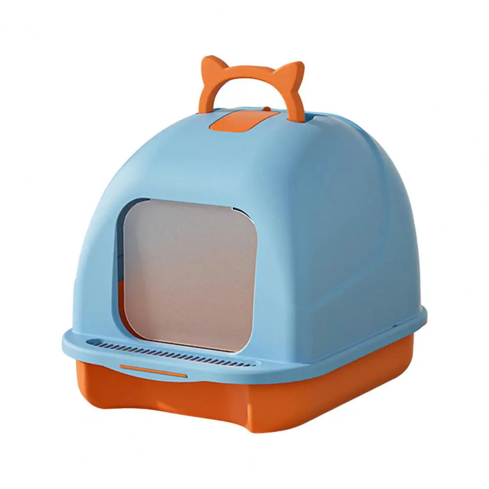 Large Enclosed Cat Litter Box with Lid Kitten Litter Pan