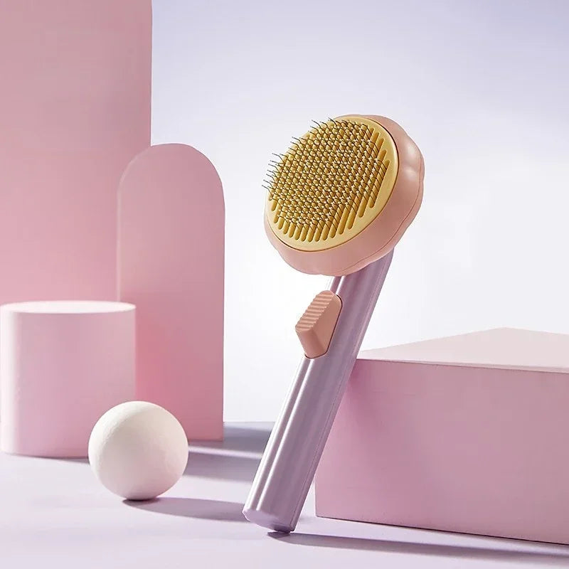 Grooming Brush Tool, Self Cleaning Slicker Comb for Dog, Cat, Puppy, Rabbit, Gently Removes Loose Undercoat Tangled Hair
