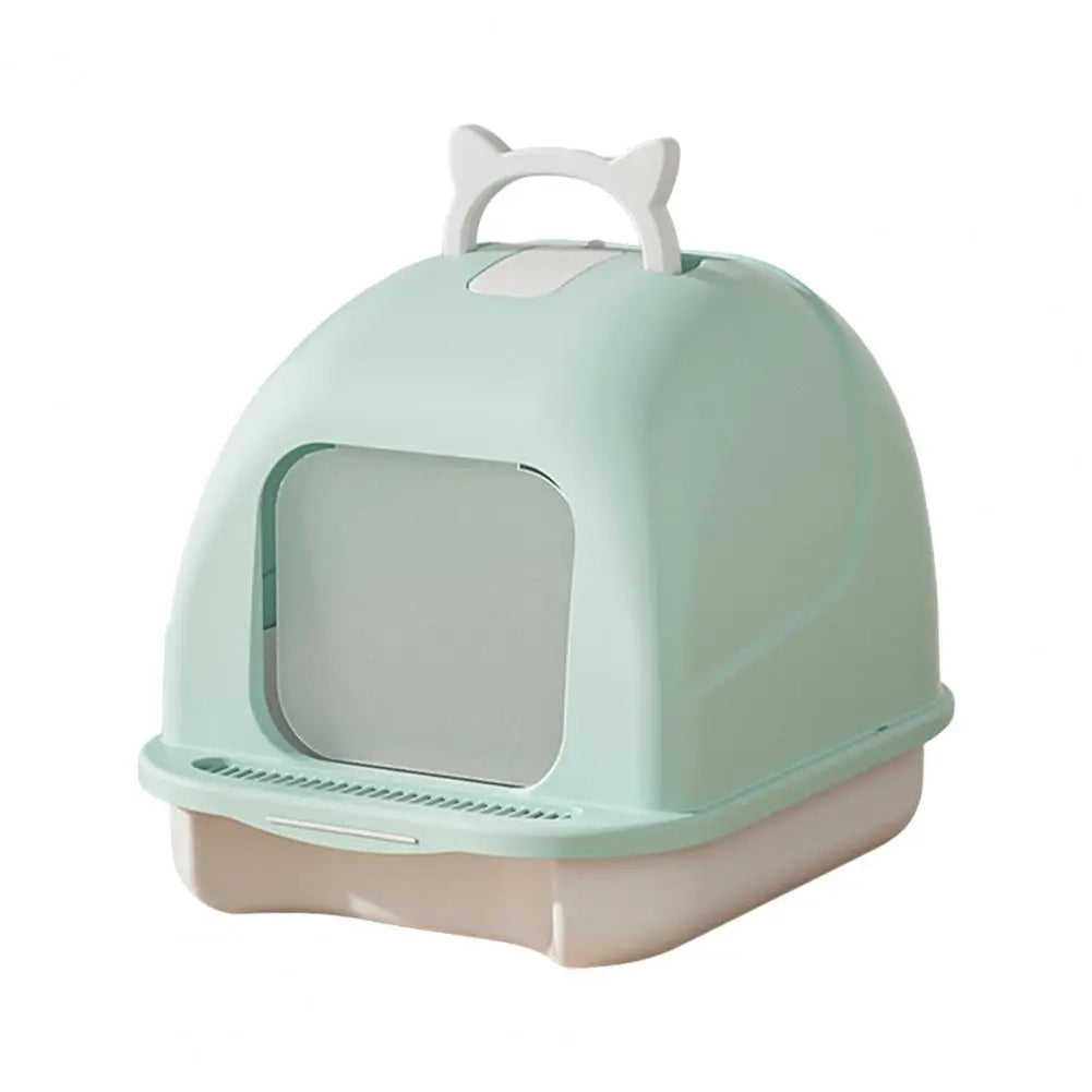 Large Enclosed Cat Litter Box with Lid Kitten Litter Pan