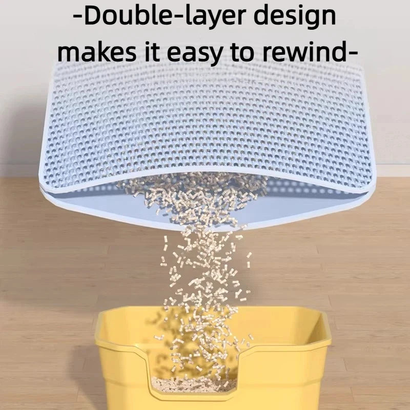 Cat Litter Mat Premium 2-Layer Sand Trapping Non-Slip Base