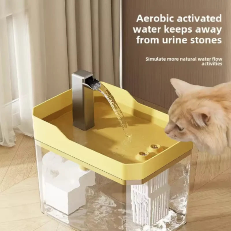Transparent Cat Fountain Auto Filter Anti-Dry Recirculating Pump