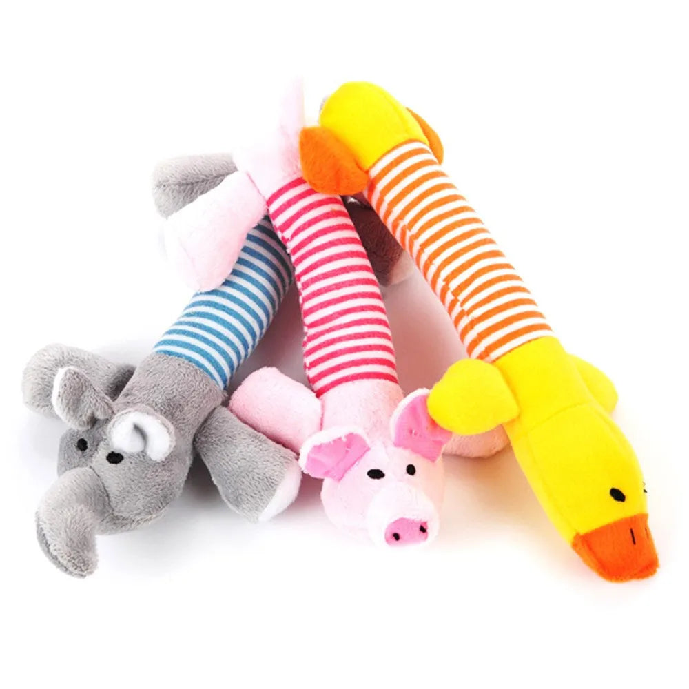Plush Vocal Animal Toy for Cats & Dogs — Pig, Duck & More