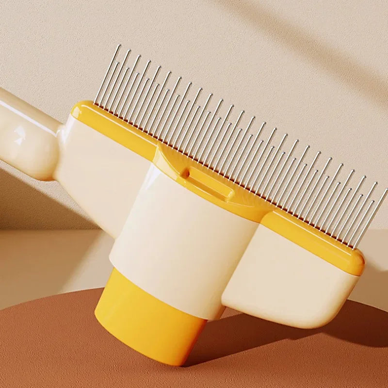 One-Button Self-Cleaning Dog Cat Hair Remover Comb