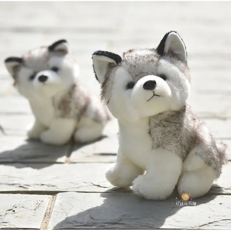 Cute Simulation Husky Dog Plush Toy Stuffed Doll Kids