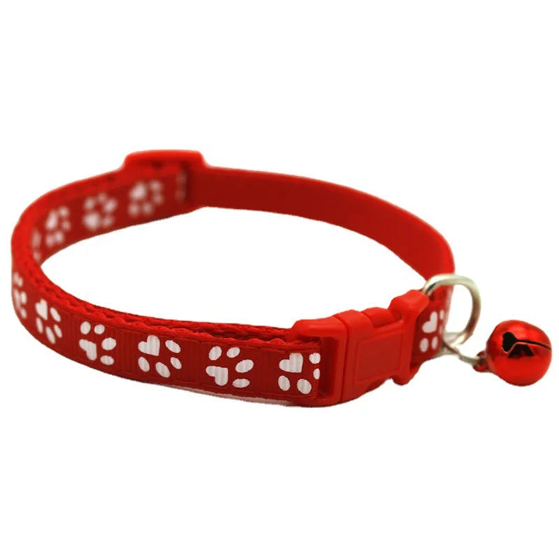 Adjustable Cat Collar Bell Necklace Kitten Puppy Colorful