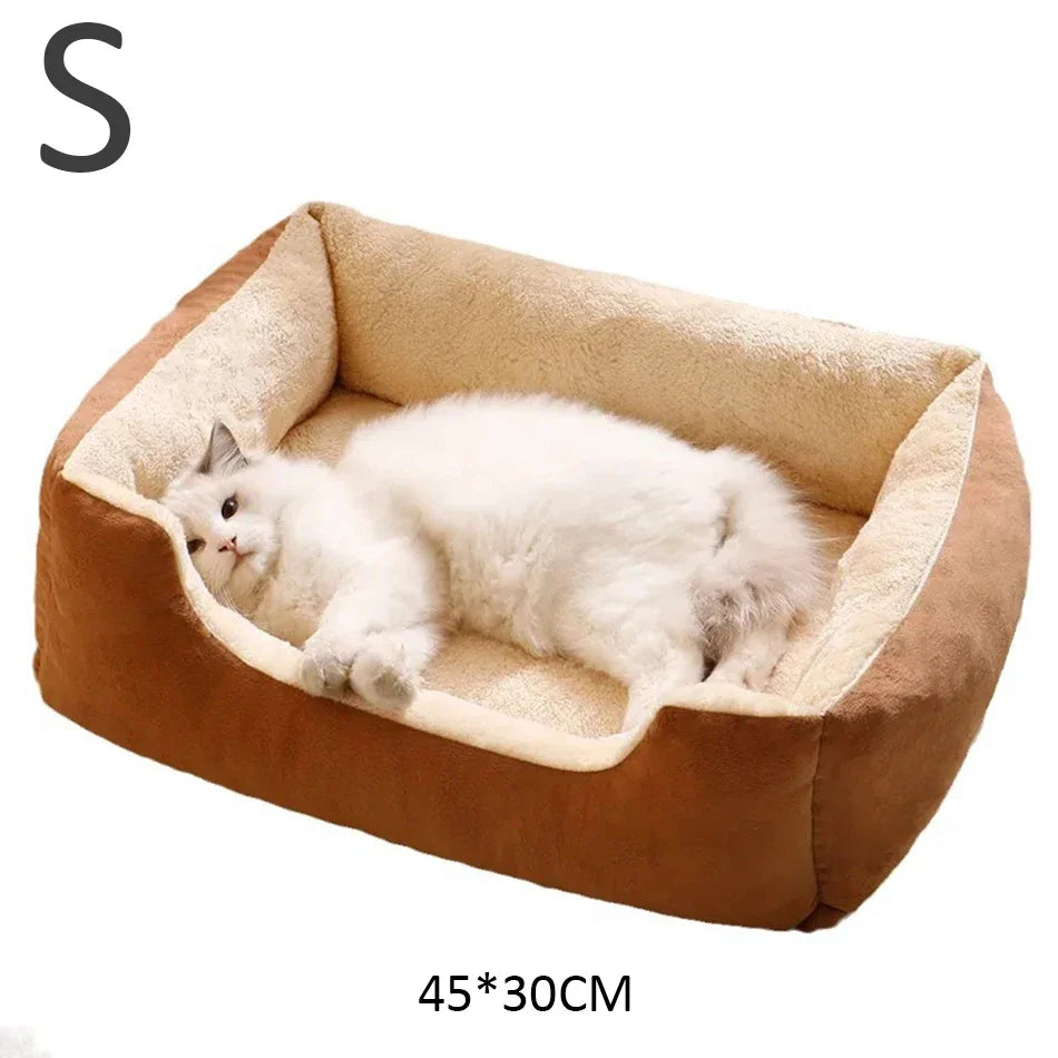 Cat Kitten Basket Bed – Cozy Pet House Habitat