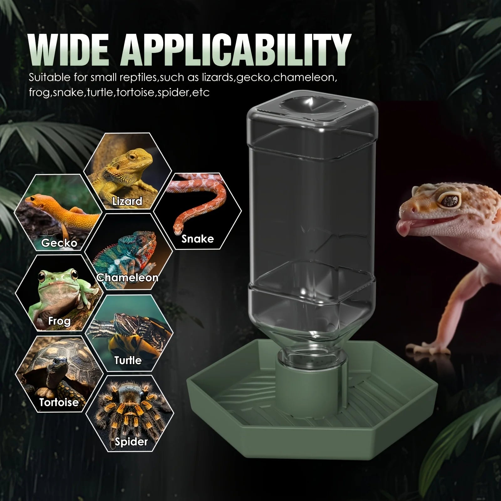 Automatic Reptile Feeder Waterer Lizard Gecko Frog Snake Turtle