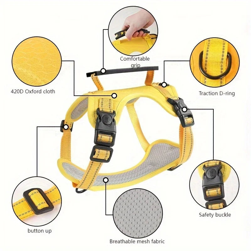 Soft Padded No-Pull Dog Harness Easy Control Handle | PawJoyKwT