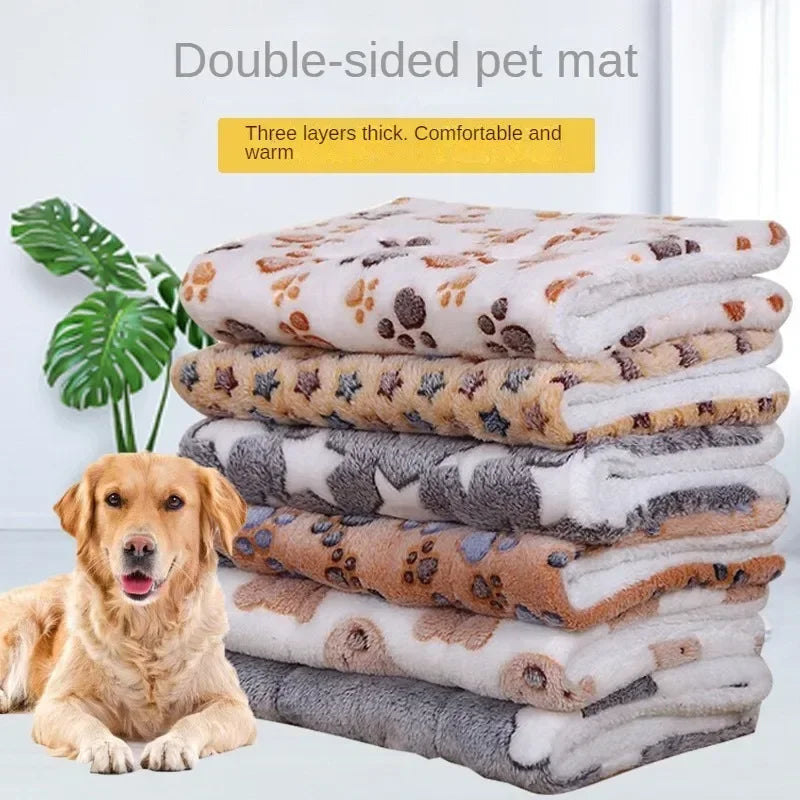 Double-Sided Plush Pet Sleeping Mat for Cats Dogs