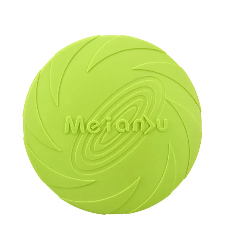 Multicolor Silicone Flying Disc Chew Outdoor Training Dog Toy