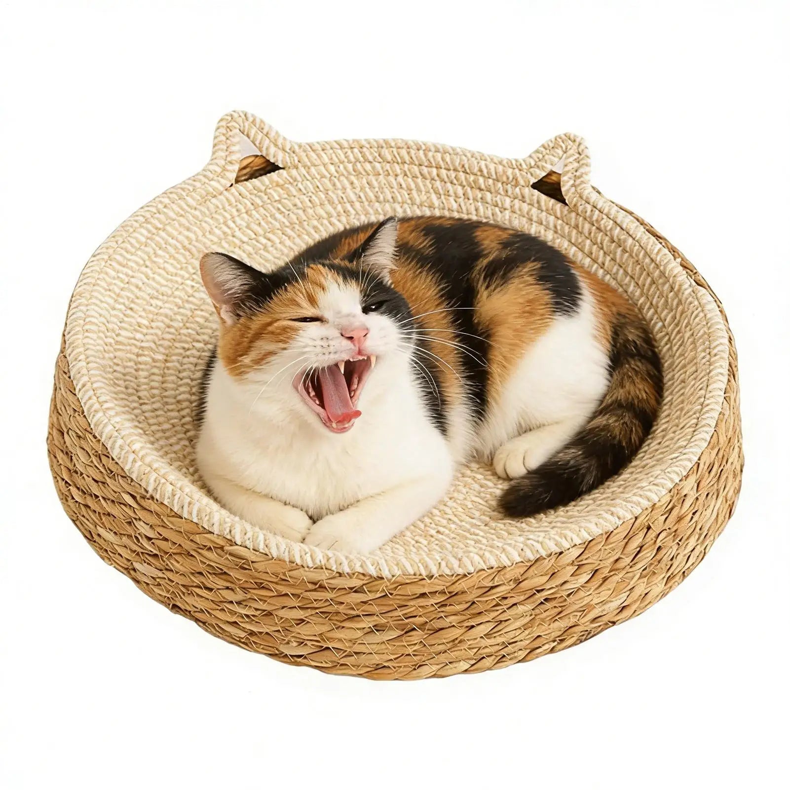 Natural Rattan Woven Cat Sofa Bed Indoor Scratch Board