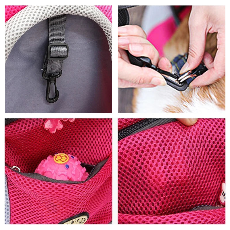 Double Shoulder Outdoor Pet Carrier Backpack Travel Set