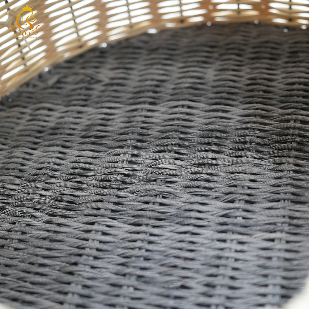 Rattan Pet House for Small Dogs Cats Cute Animal Home