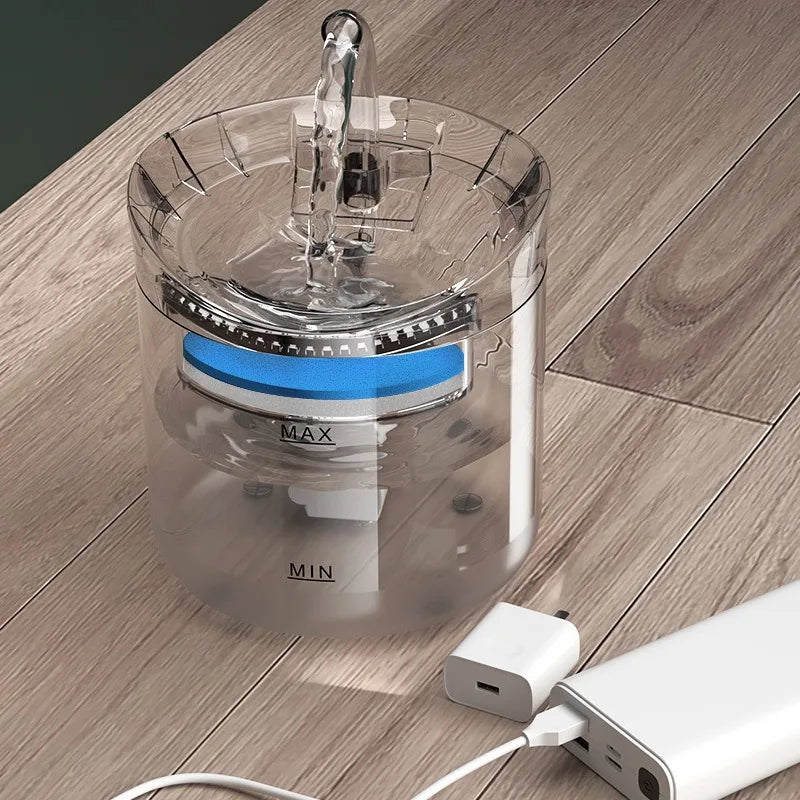 Smart Cat Water Fountain Quiet Tilted Design Energy Efficient Fresh Water Circulation