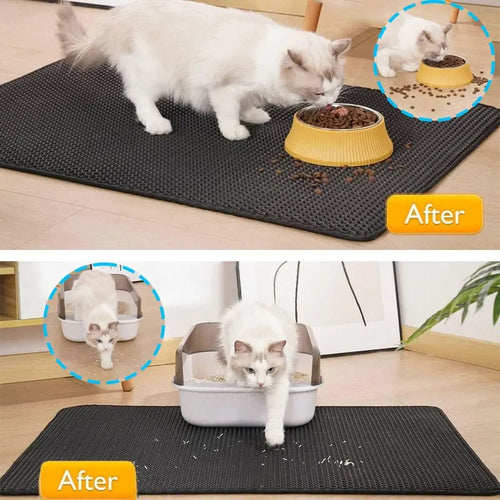 Cat Litter Mat Non-Slip Double Layer Waterproof Filter Mat