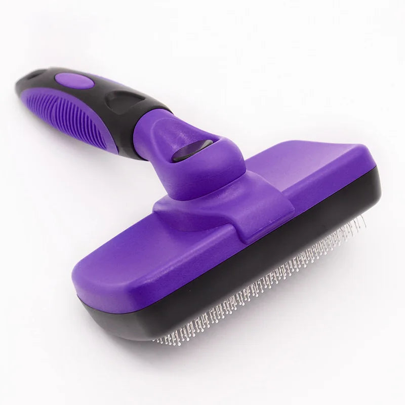 One-Click Self-Cleaning Slicker Brush for Dog and Cat Grooming