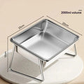 Large Tilted Stainless Steel Dog Bowl with Neck Guard