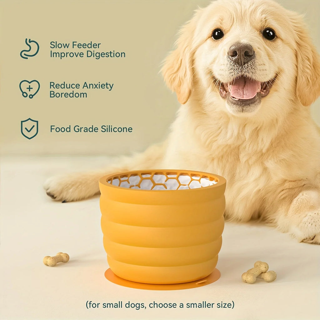 Silicone Slow Feeder Dog Bowl Suction Cup