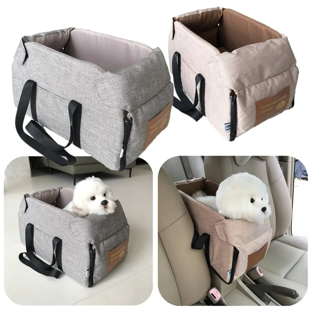 Dog Car Seat Bed Central Portable Carrier for Small Pets