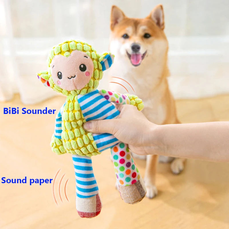 Cute Animal Puzzle Squeaky Plush Toy for Dogs & Cats
