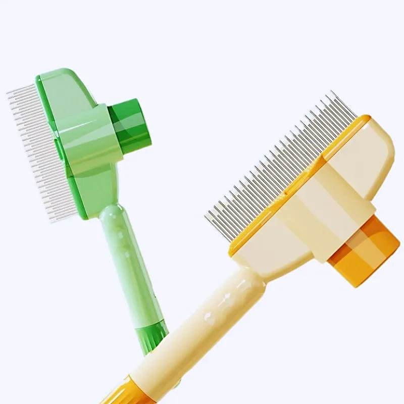 One-Button Self-Cleaning Dog Cat Hair Remover Comb