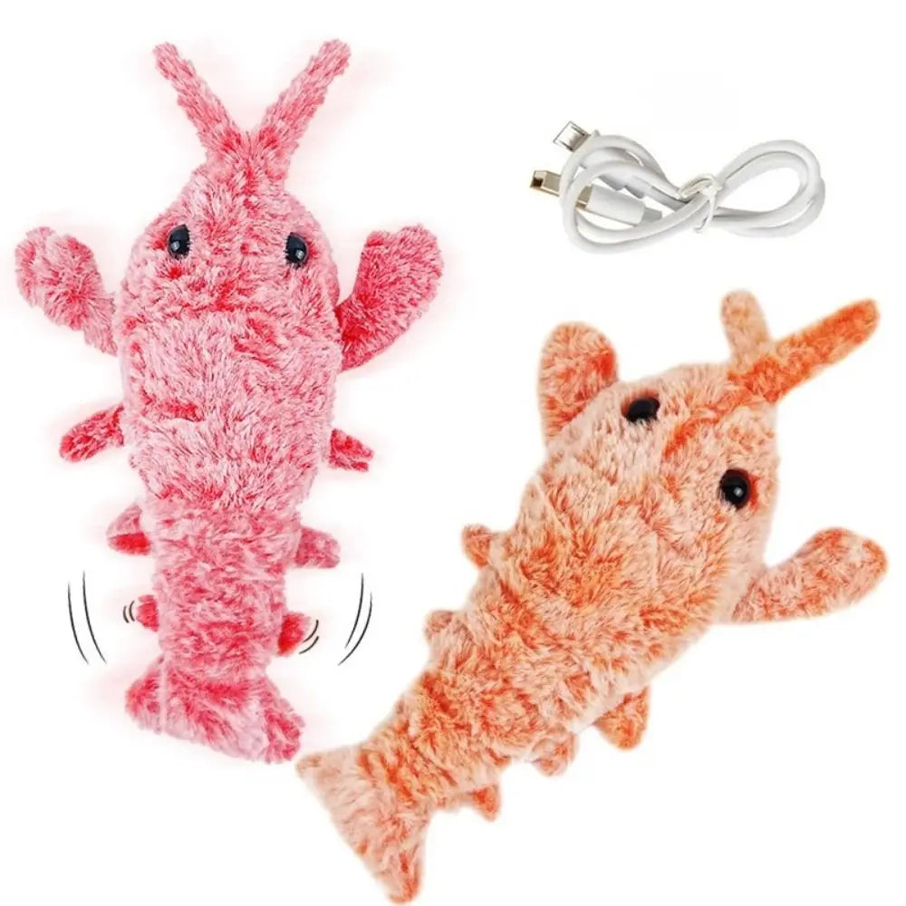 USB Electric Dancing Lobster Interactive Toy for Cats Dogs