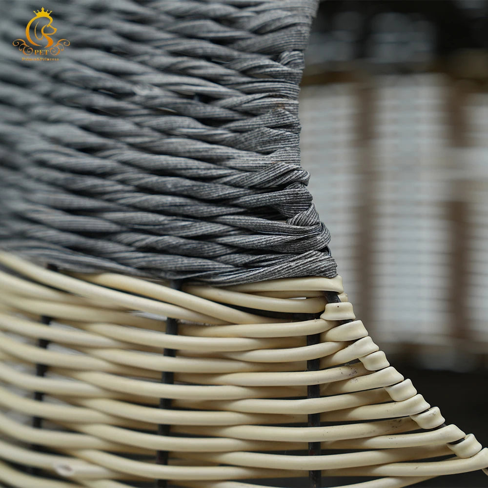 Rattan Pet House for Small Dogs Cats Cute Animal Home