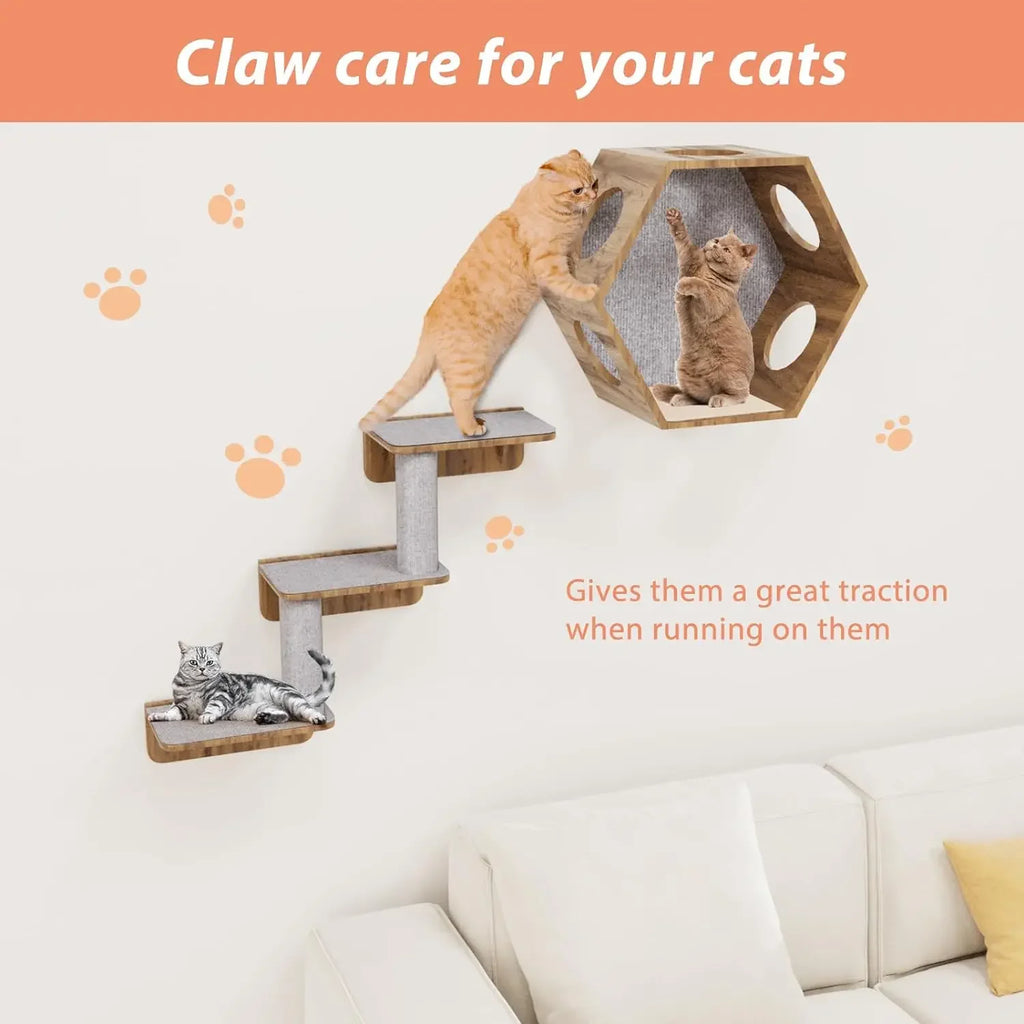 Self-Adhesive Trimmable Cat Scratching Mat - Sofa Protector for Indoor Cats