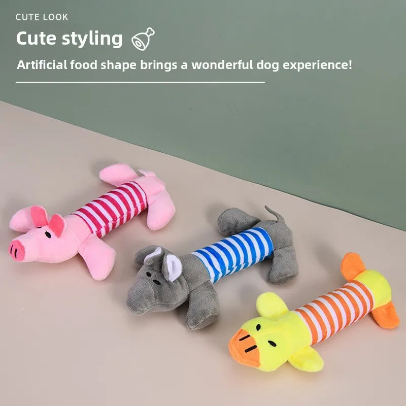 Plush Vocal Animal Toy for Cats & Dogs — Pig, Duck & More