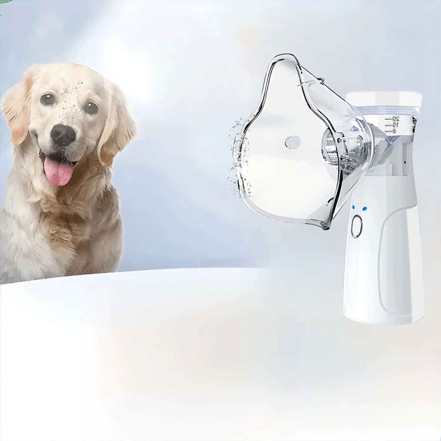 Mini Portable Pet Nebulizer Inhaler for Cats Dogs Asthma Relief