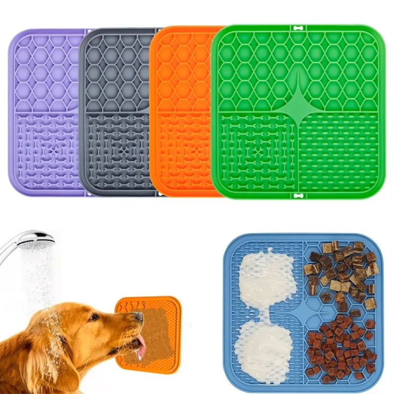 Silicone Lick Mat Slow Feeder Dog Food Plate Kitchen Supplies