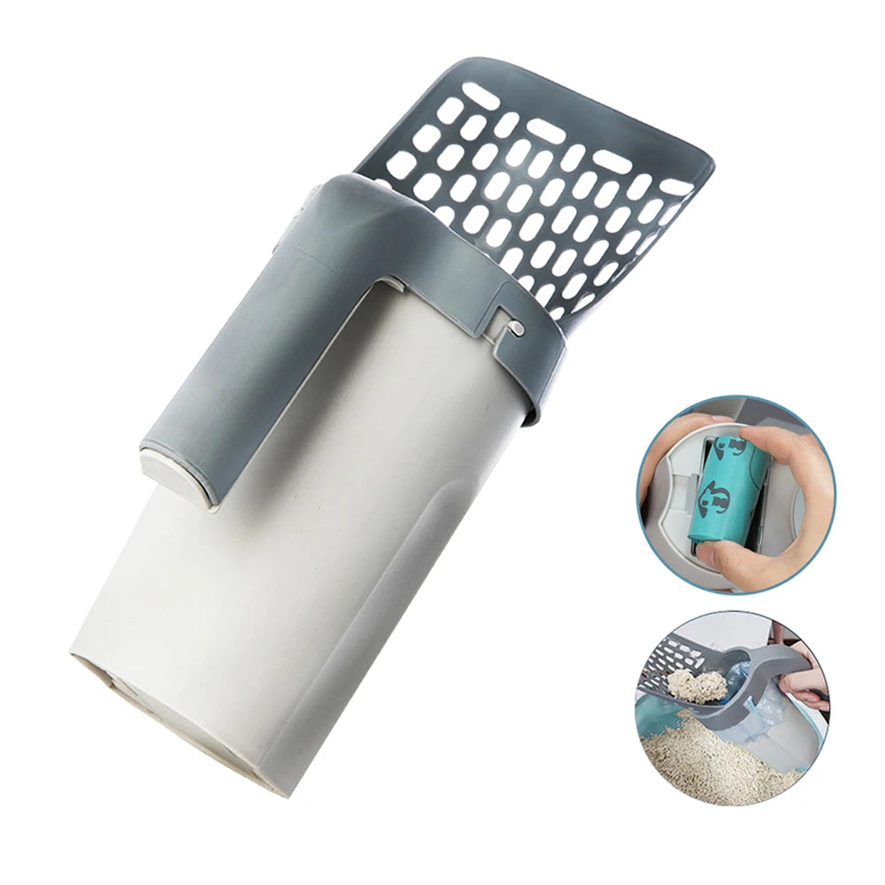 Cat Litter Shovel Scoop Filter Self-Cleaning Garbage Picker