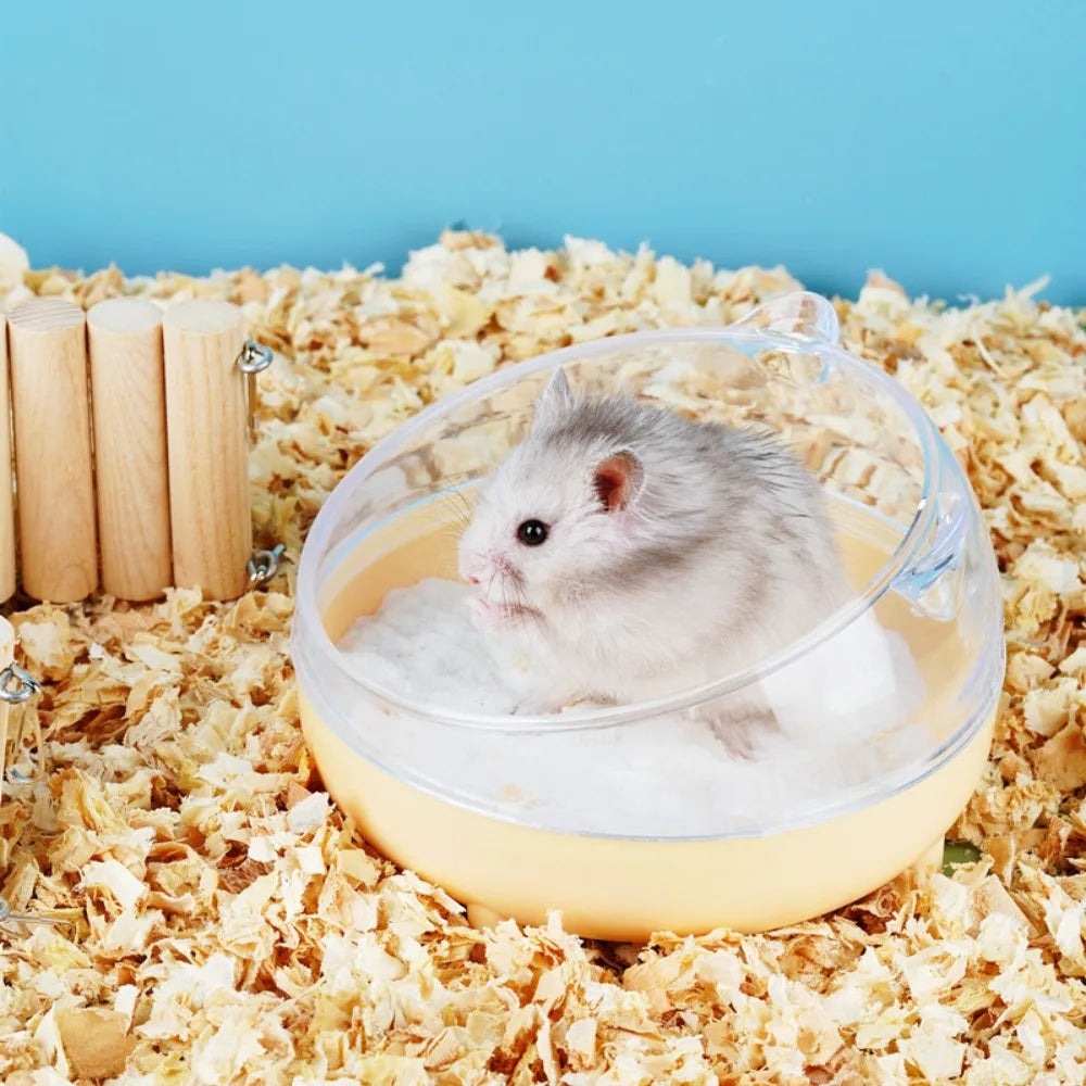 Transparent Hamster Sand Bath Box Toilet for Small Pets