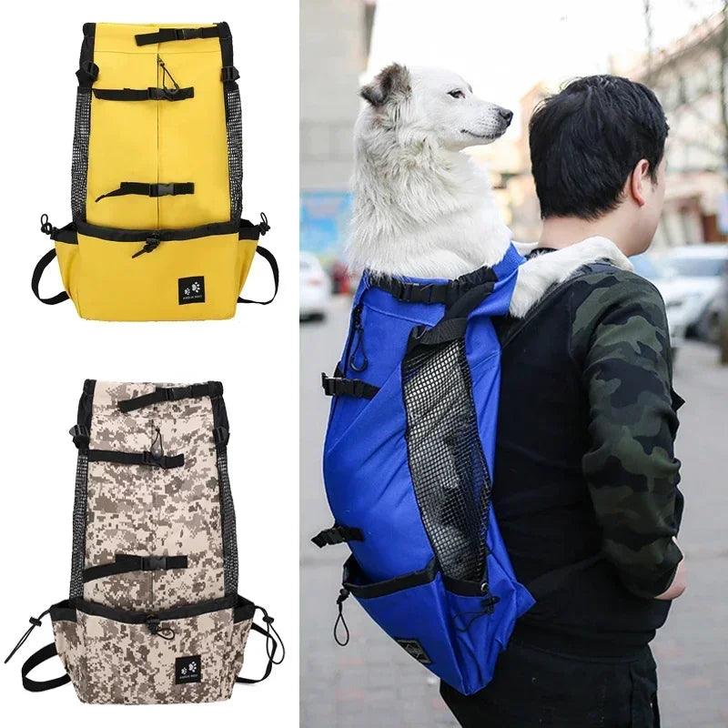 Large Dog Travel Carrier Backpack Camouflage Design
