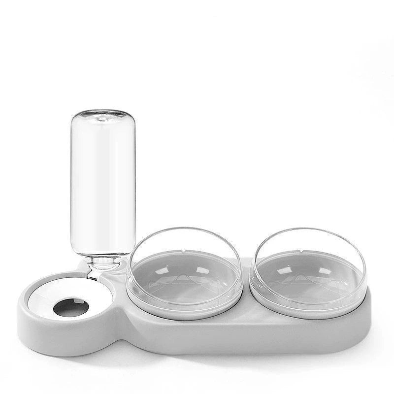 3-Bowl Automatic Pet Feeder Large Water Dispenser Dog Cat Basin