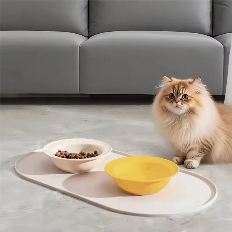 1PCS Dog Feeding Mat Non Slip Waterproof Easy Clean Durable Pet Food Mat Suitable for Dog and Cat Bowls Perfect for Multi Pet
