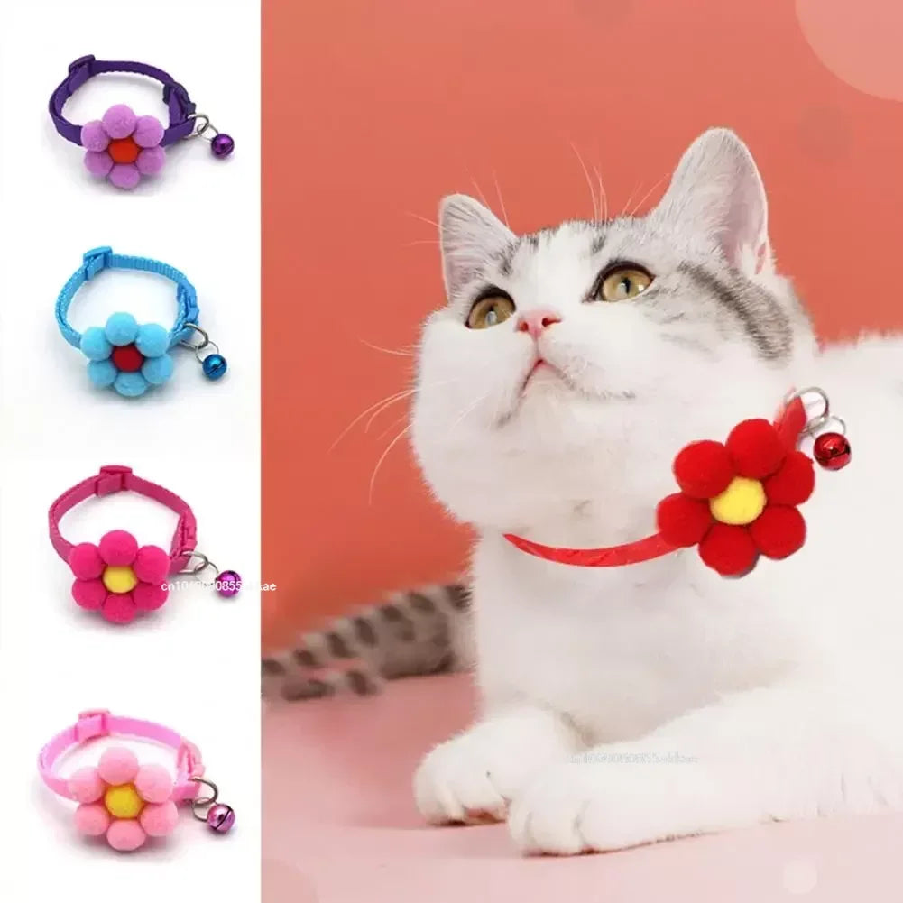 Cute Bow Cat Collar Kitten Necklace Bell Chihuahua Puppy