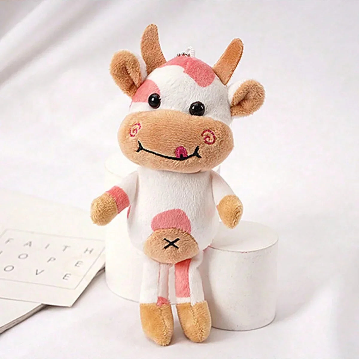 Cute Cow Plush Toy Calming Anxiety Relief for Cats Dogs